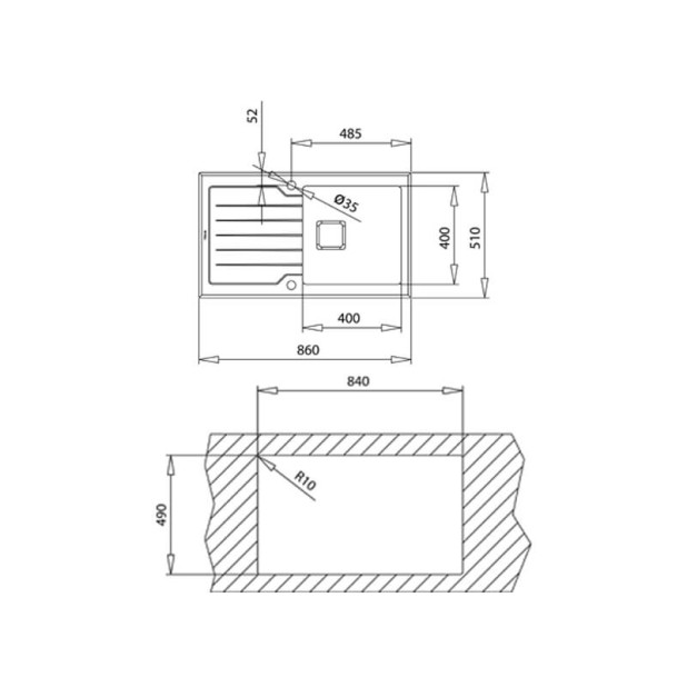 Мойка из нерж. стали ТЕКА DIAMOND RS15 1B 1D 86 STONE GREY