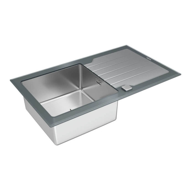 Мойка из нерж. стали ТЕКА DIAMOND RS15 1B 1D 86 STONE GREY