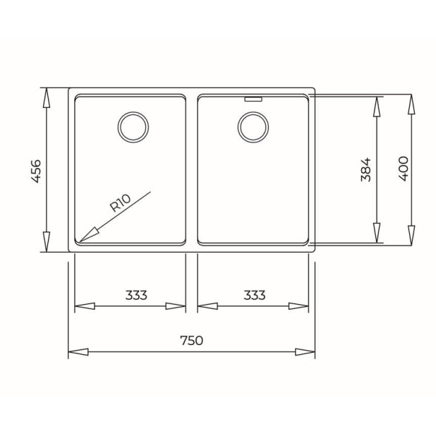 Мойка из тегр. TEKA RADEA R10 2B 750 M-TG BLACK CAR
