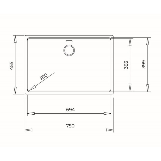 Мойка из тегр. TEKA RADEA R10 70.40 M-TG темно-серый