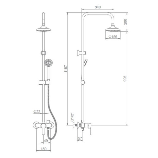 Душевая система LEDEME L2409