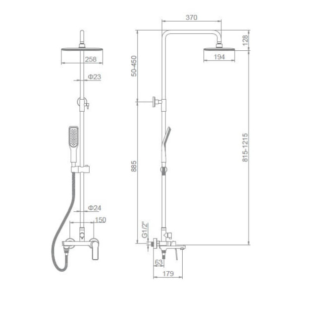 Душевая система Ledeme L2414B