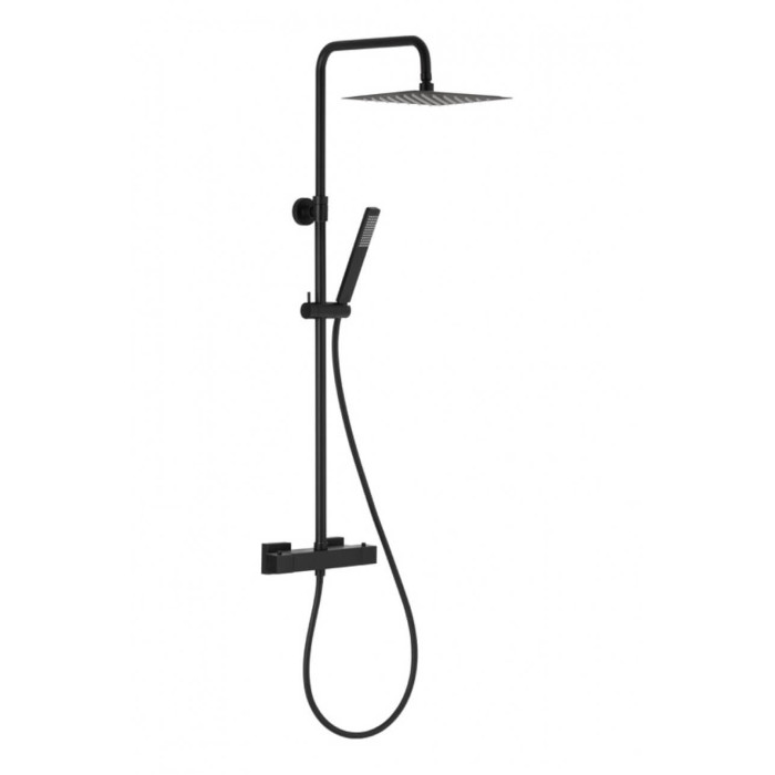 Душевая стойка Logon Premium KFA черного цвета с термостатом KFA