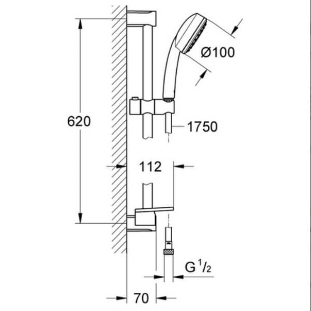 Гарнитур GROHE Tempesta Cosmopolitan (26083002)