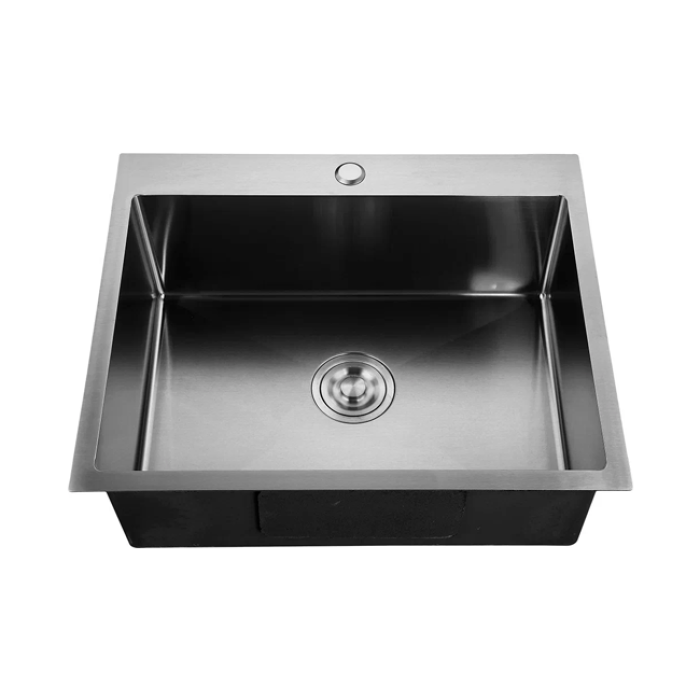 Кухонная мойка GRANFEST METAL НЕРЖАВЕЮЩАЯ СТАЛЬ AISI 304 PVD GF-6545 ГРАФИТ (с сифоном)