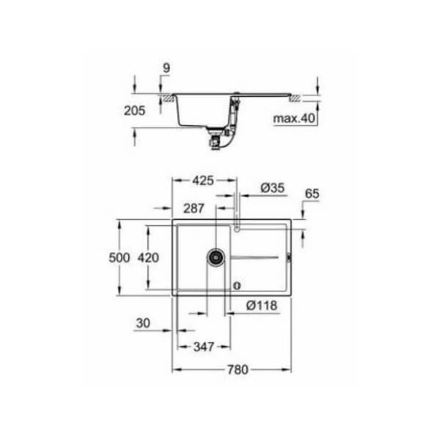 Кухонная мойка GROHE K400 (31639AT0)