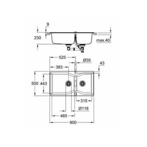 Кухонная мойка GROHE K700 (31658AP0)