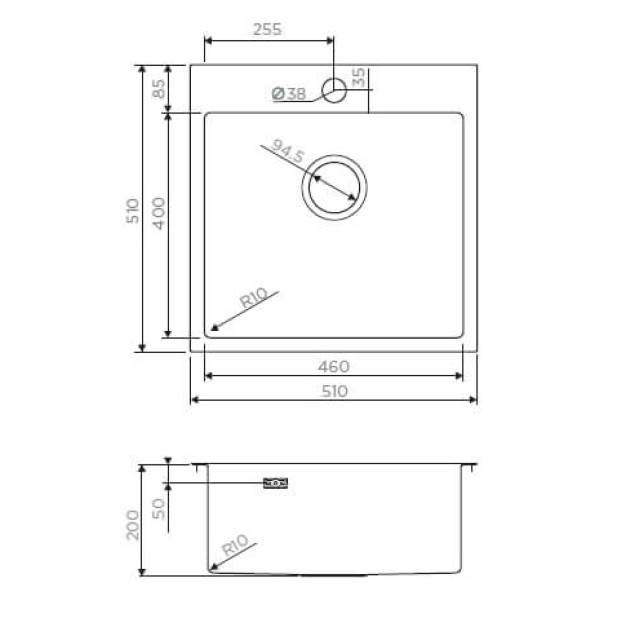 Кухонная мойка из нержавейки Omoikiri Akisame 51-IN нержавеющая сталь