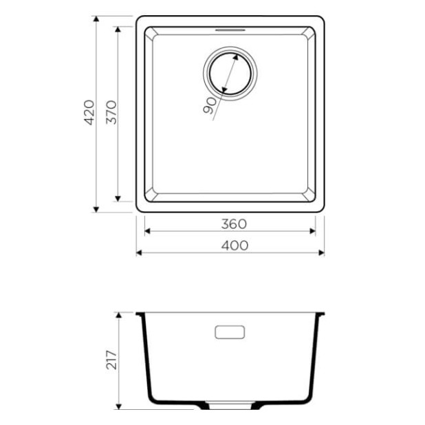 Кухонная мойка Omoikiri Kata 40-U-CA Artgranit/карамель