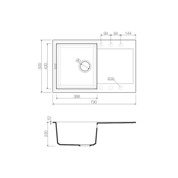 Кухонная мойка Omoikiri Sakaime 79-BE Tetogranit/ваниль
