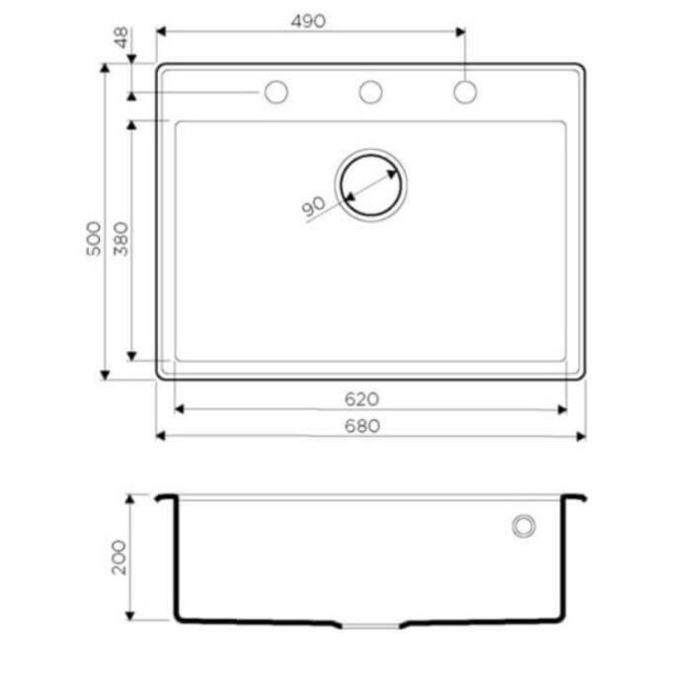Кухонная мойка Omoikiri Tedori 68-EV Tetogranit/эверест