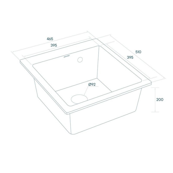 Кухонная Мойка Paulmark KANTE 45 PM104651-GRM (серый металлик)