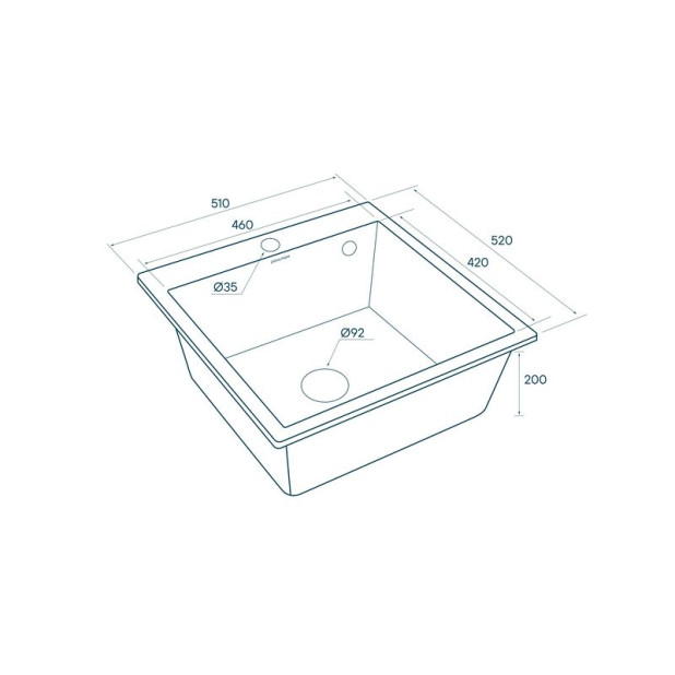Кухонная мойка PAULMARK KANTE 50 PM105152-GRM