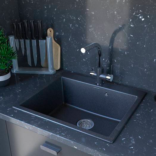 Кухонная мойка PAULMARK KANTE 60 PM106052-BLM