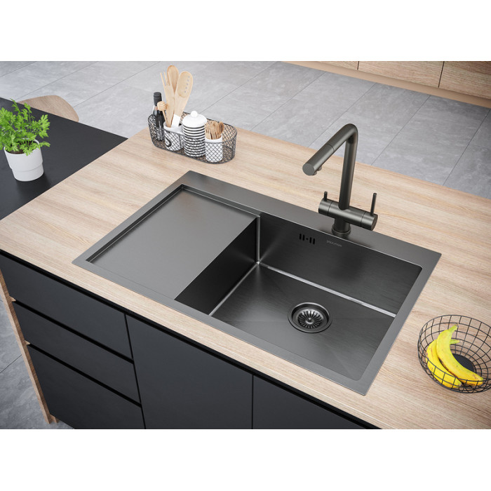 Кухонная мойка PAULMARK KRONER PM217851-GML