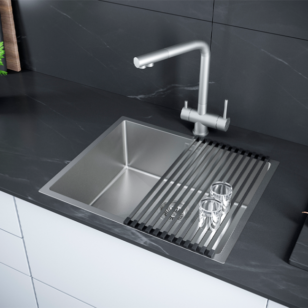 Кухонная мойка PAULMARK NEXT-540 PM215444-BS (выставочный образец)