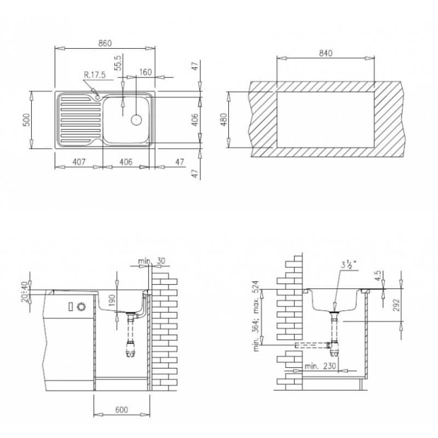 Мойка из нерж. стали ТЕКА CLASSICO 1C 1E MTX (+61001302)