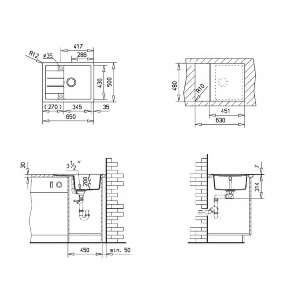 Мойка из тегр. TEKA ASTRAL 45 B-TG песочный без клапана-автомата