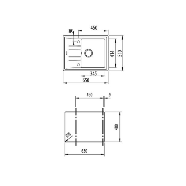 Мойка из тегр. TEKA STONE 45 S-TG 1B 1D карбон (ручной слив)