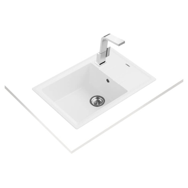 Мойка из тегр. TEKA STONE 60 S-TG 1B 1D белый (ручной слив)