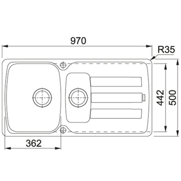 Мойка кухонная FRANKE Antea AZG 651 (сахара)