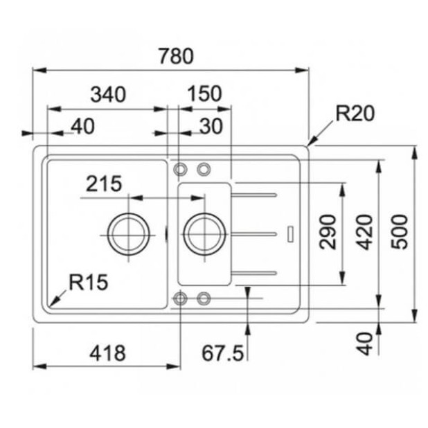 Мойка кухонная FRANKE Basis BFG 651-78 (оникс)