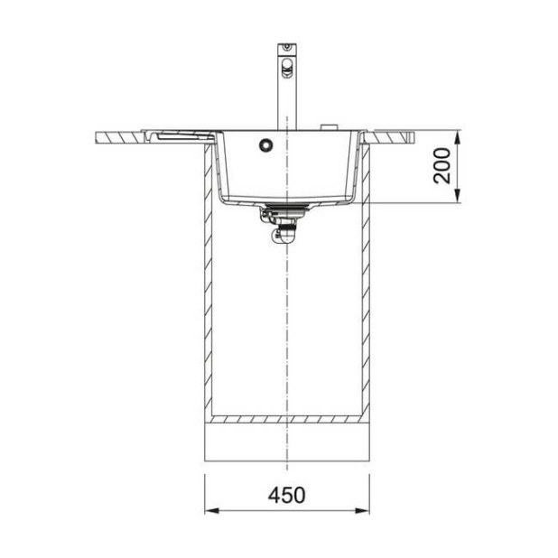 Мойка кухонная FRANKE CNG 611/211-62 TL (серый) чаша слева