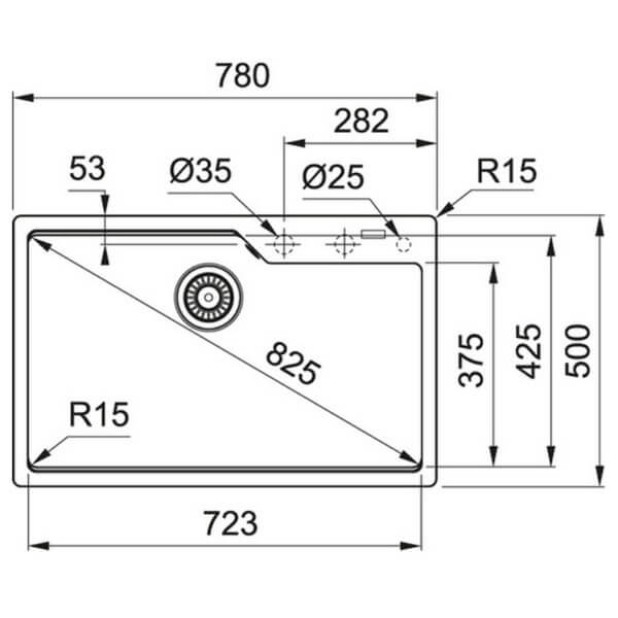 Мойка кухонная FRANKE UBG 610-78 (серый)