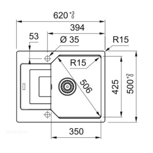 Мойка кухонная FRANKE UBG 611-62, черный матовый (выставочный образец)