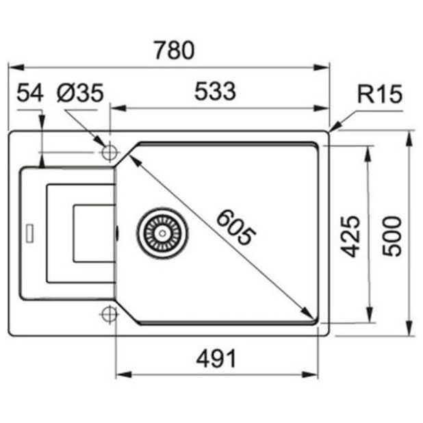 Мойка кухонная FRANKE UBG 611-78L (серый)