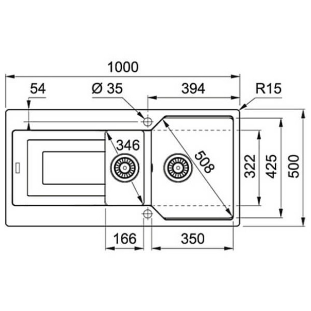Мойка кухонная FRANKE UBG 651-100 (графит)