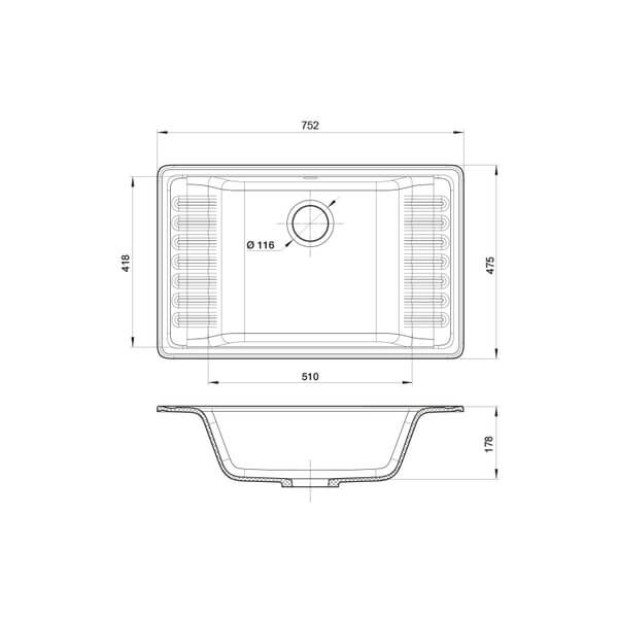 Мойка кухонная GRANFEST QUARZ GF-ZW-71 (серый)