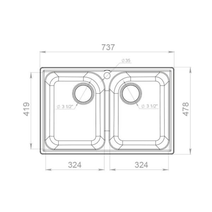 Мойка кухонная GRANFEST QUARZ Z-15 (серый)