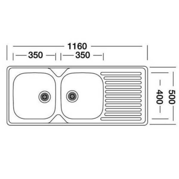Мойка кухонная KROMEVYE EC 138 KD