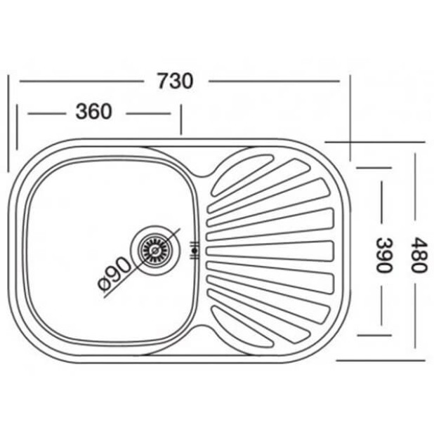Мойка кухонная KROMEVYE EX 150 D