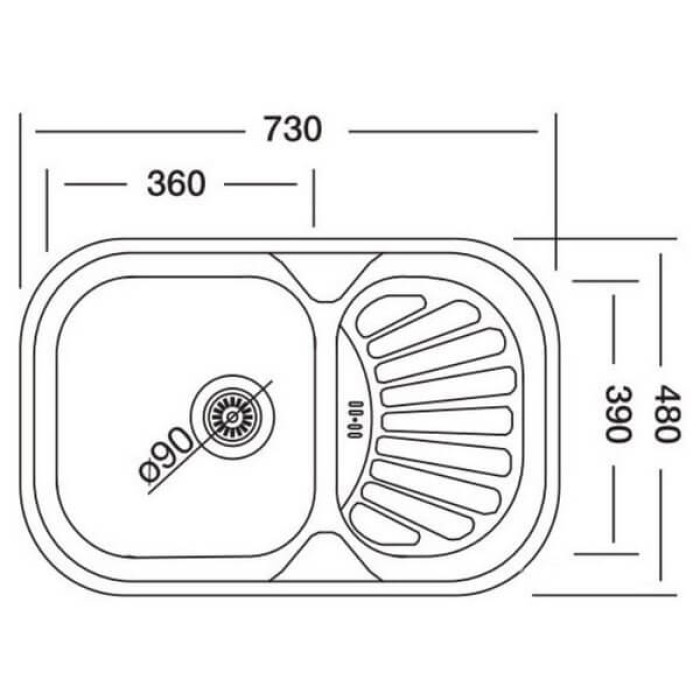 Мойка кухонная KROMEVYE EX 151 D