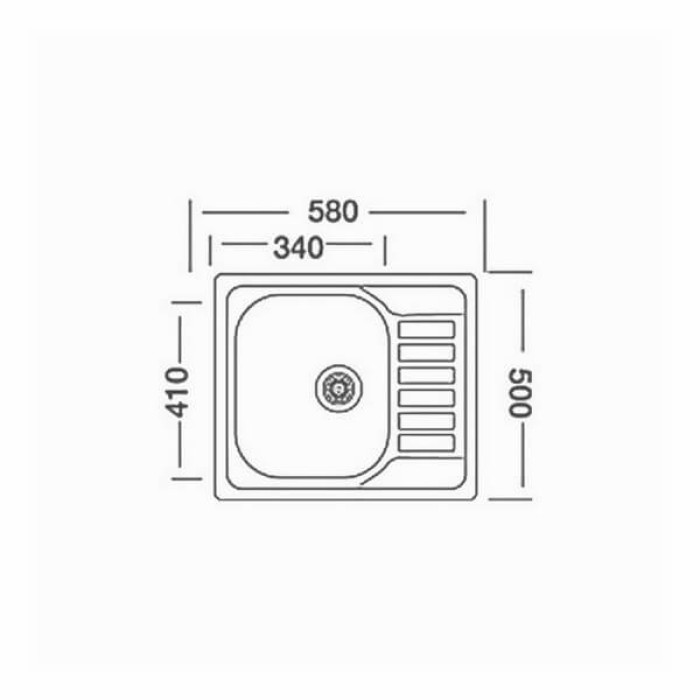 Мойка кухонная KROMEVYE EX 196 D