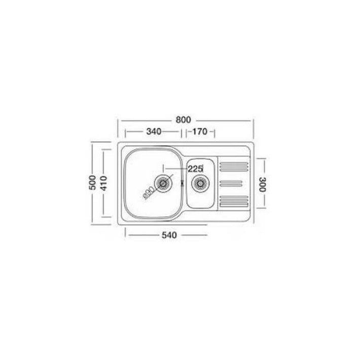 Мойка кухонная KROMEVYE EX 306 D
