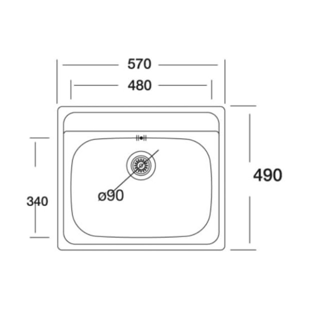 Мойка кухонная KROMEVYE EX 327 D