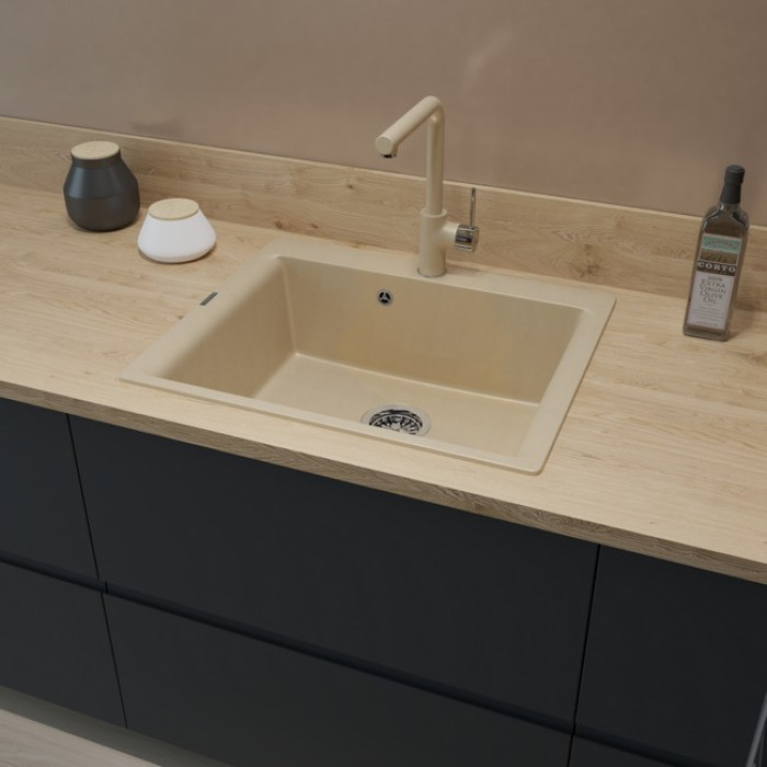 Мойка кухонная RIVELATO AXEL Х-60 (белый/brina/иней)