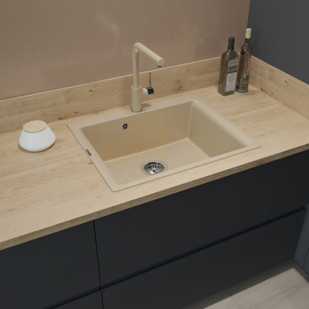 Мойка кухонная RIVELATO AXEL Х-60 (белый/brina/иней)