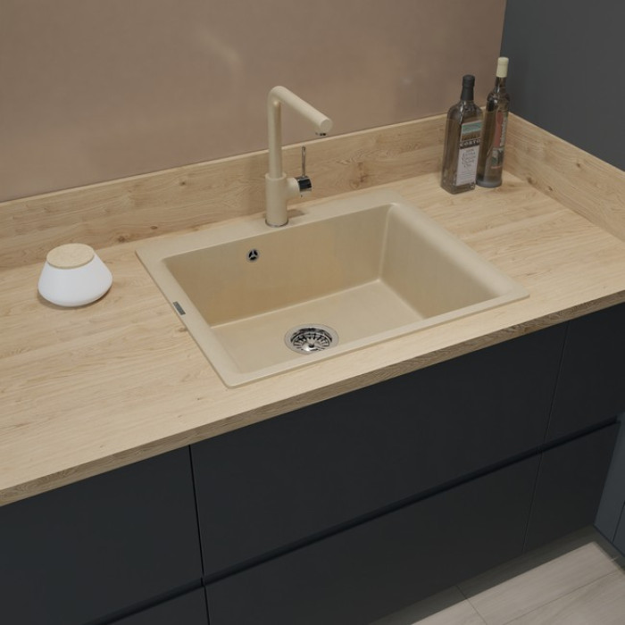 Мойка кухонная RIVELATO AXEL Х-60 (белый/brina/иней)