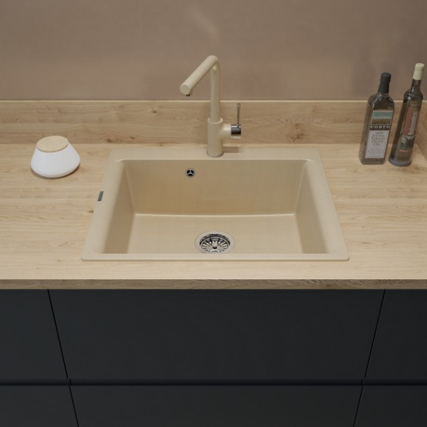 Мойка кухонная RIVELATO AXEL Х-60 (песочный/topazio/топаз)
