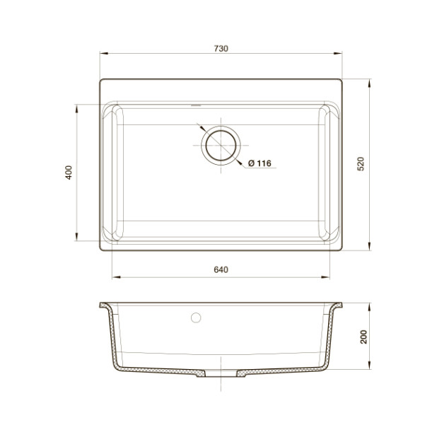 Мойка кухонная RIVELATO AXEL Х-70 (песочный/topazio/топаз)