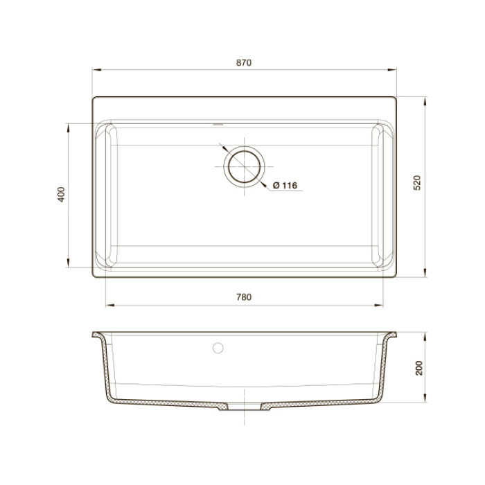 Мойка кухонная RIVELATO AXEL Х-90 beige (бежевый/scuro/темно-бежевый)