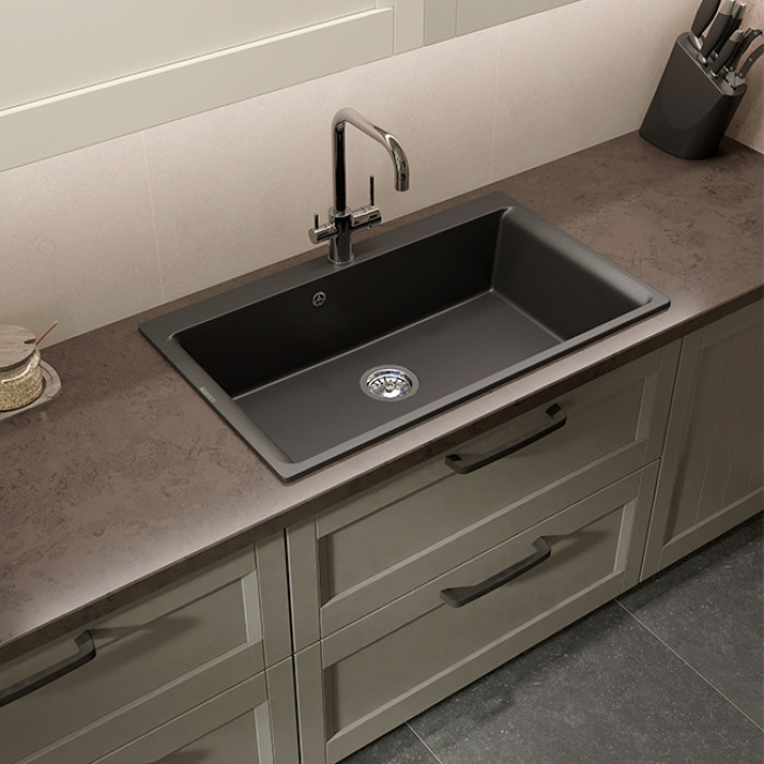 Мойка кухонная RIVELATO AXEL Х-90 (черный/antracite/антрацит)