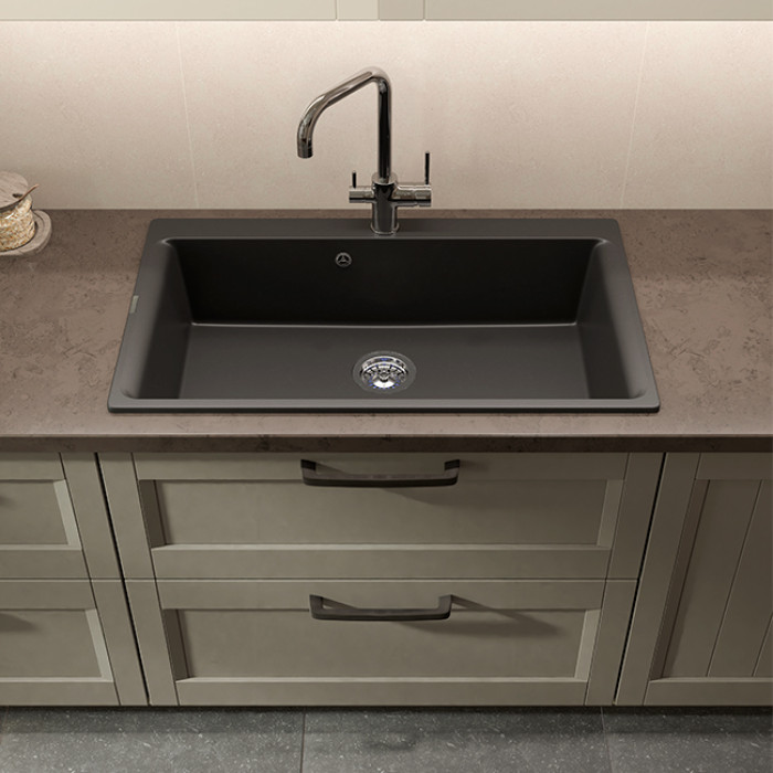 Мойка кухонная RIVELATO AXEL Х-90 (черный/antracite/антрацит)