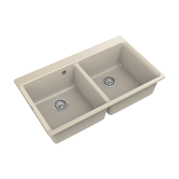Мойка кухонная RIVELATO AXEL X-90-2D (бежевый/beige scuro/темно-бежевый)
