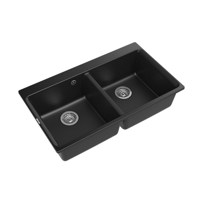 Мойка кухонная RIVELATO AXEL X-90-2D (черный/antracite/антрацит)