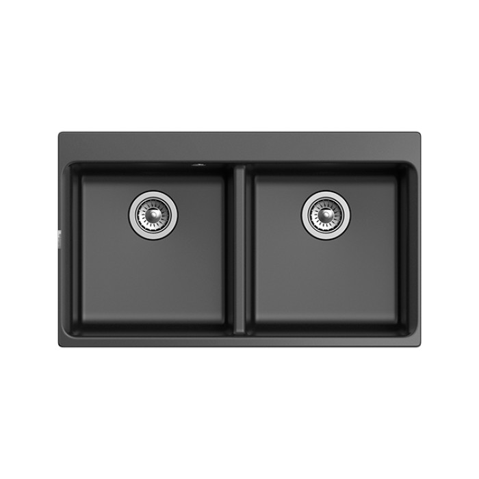 Мойка кухонная RIVELATO AXEL X-90-2D (черный/antracite/антрацит)